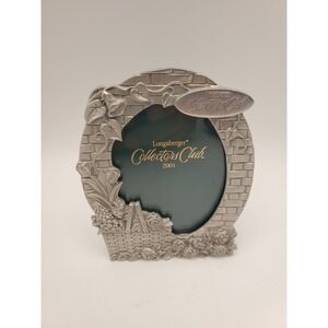 Vintage Longaberger Collectors Club 2001 Pewter Picture Frame